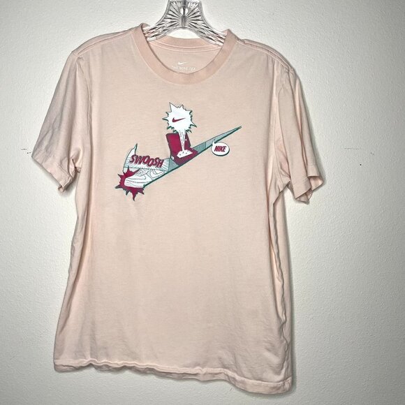 Nike Women's Medium The Nike Tee Swoosh Light Pink - Picture 1 of 6